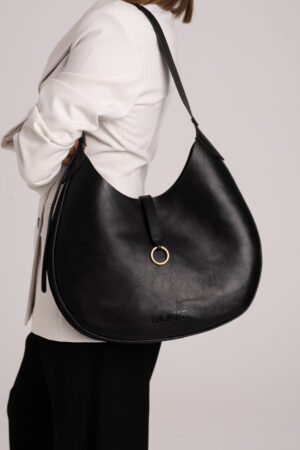 Alternative view of Czarny shopper skórzany ZBUNTOWANA