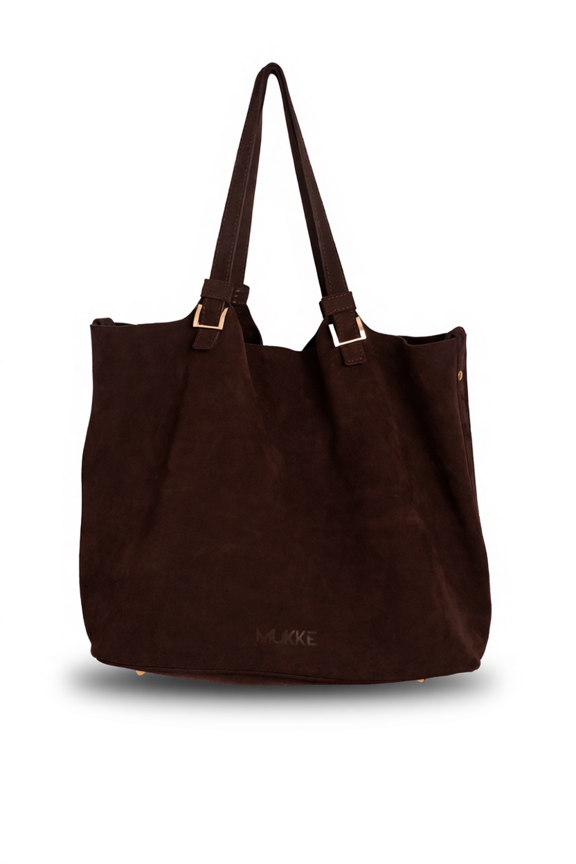 Shopper ze skóry naturalnej Idealna Gorzka czekolada