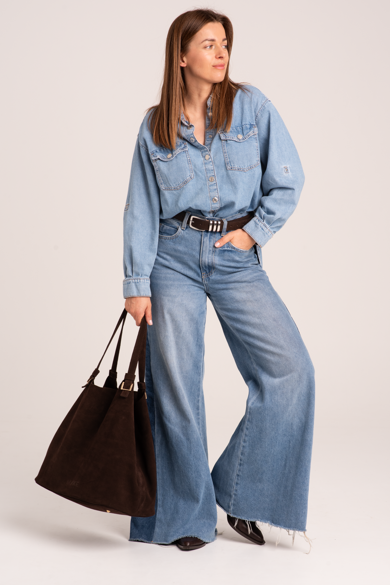 Alternative view of Shopper ze skóry naturalnej Idealna Gorzka czekolada