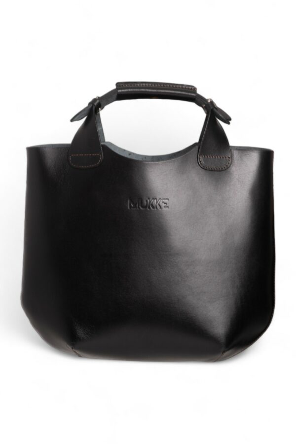 Czarny shopper skórzany – SPOKOJNA